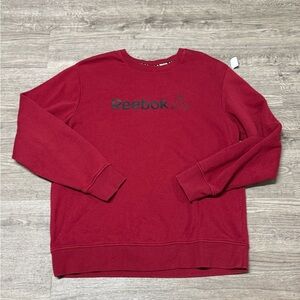 Reebok Men's Burgundy Crewneck Sweatshirt with Logo